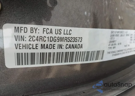 2021 Chrysler Voyager Lxi from USA, damaged, VIN 2C4RC1DG9MR523573